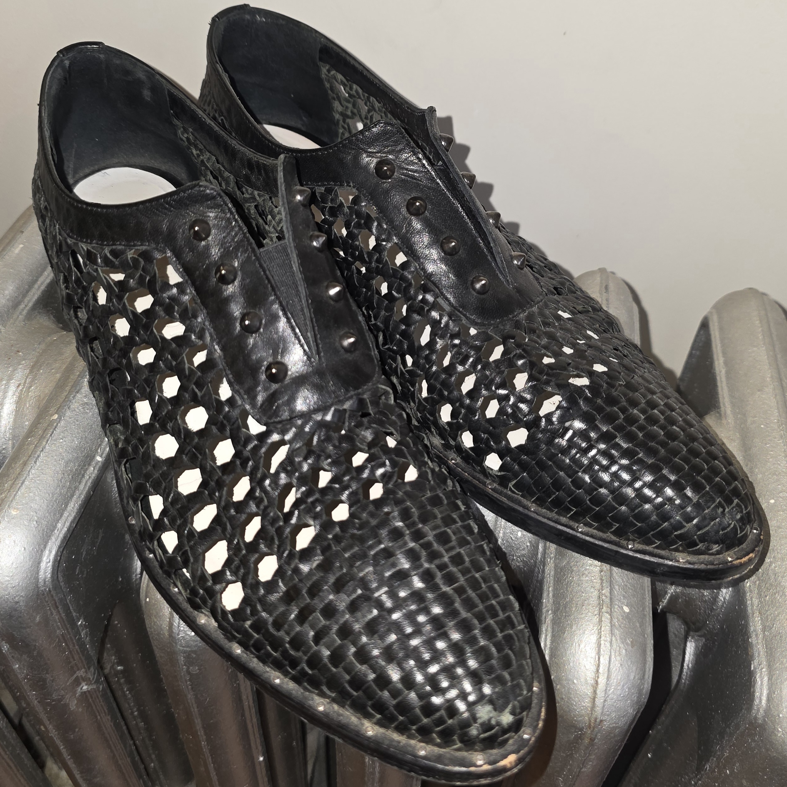 Anthropologie Freda Salvador Black Woven Shoes